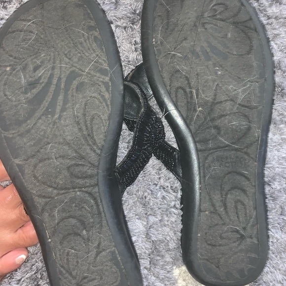 Black beaded flip flops - Picture 5 of 5
